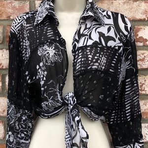 Chico’s Silk tie top.  Size 2